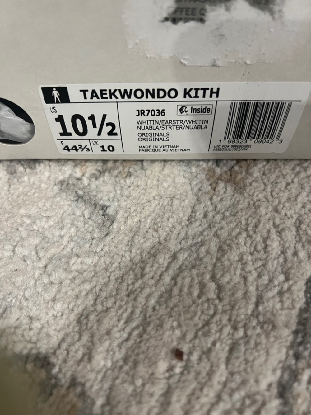 Kith Taekwondo Shoe Box Label - White/Black